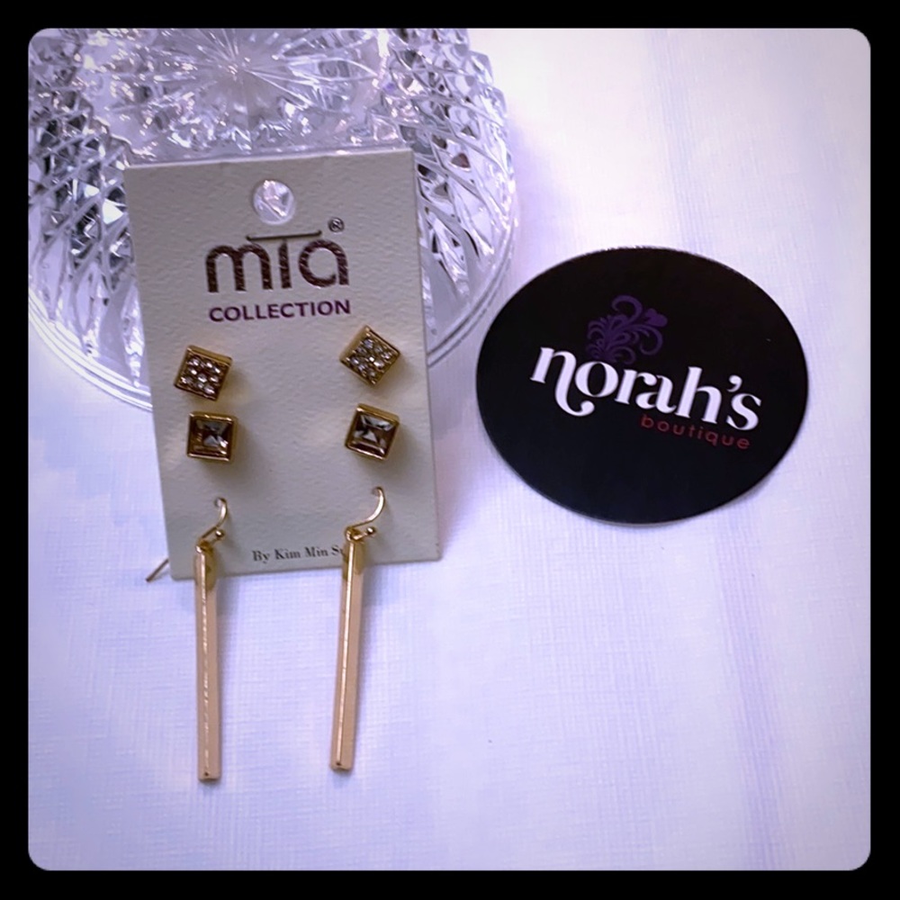 Mia Collection Stud and Bar Earrings